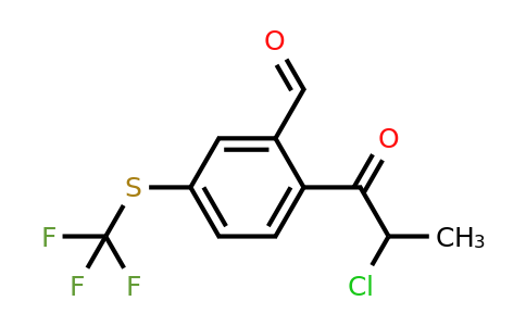 1806630-66-9 | 2-(2-Chloropropanoyl)-5-(trifluoromethylthio)benzaldehyde