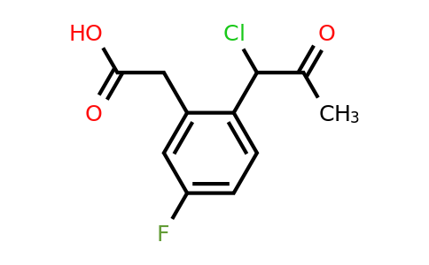 1806631-16-2 | 2-(1-Chloro-2-oxopropyl)-5-fluorophenylacetic acid