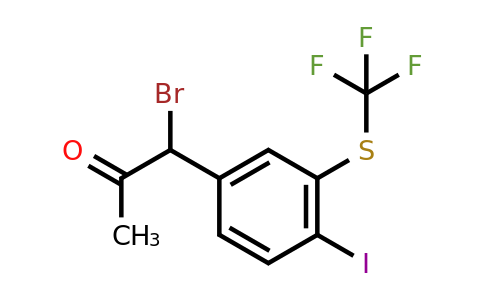 1806635-31-3 | 1-Bromo-1-(4-iodo-3-(trifluoromethylthio)phenyl)propan-2-one