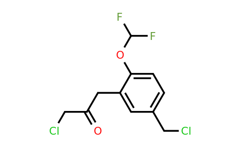 1806635-84-6 | 3-Chloro-1-(5-(chloromethyl)-2-(difluoromethoxy)phenyl)propan-2-one