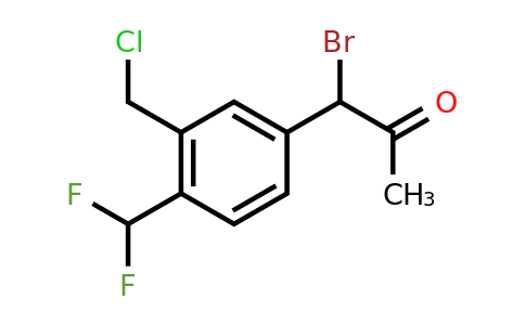 1806636-60-1 | 1-Bromo-1-(3-(chloromethyl)-4-(difluoromethyl)phenyl)propan-2-one