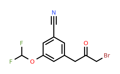 1806637-42-2 | 3-(3-Bromo-2-oxopropyl)-5-(difluoromethoxy)benzonitrile