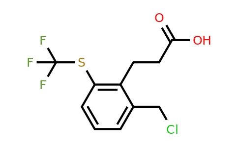 1806638-16-3 | 3-(2-(Chloromethyl)-6-(trifluoromethylthio)phenyl)propanoic acid