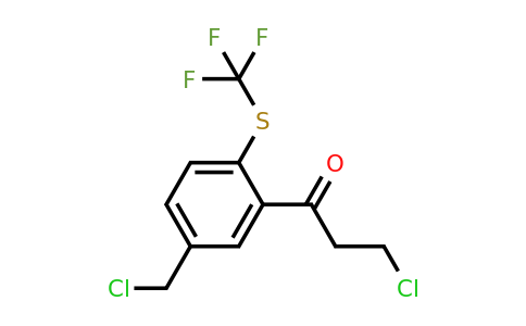 1806638-43-6 | 3-Chloro-1-(5-(chloromethyl)-2-(trifluoromethylthio)phenyl)propan-1-one