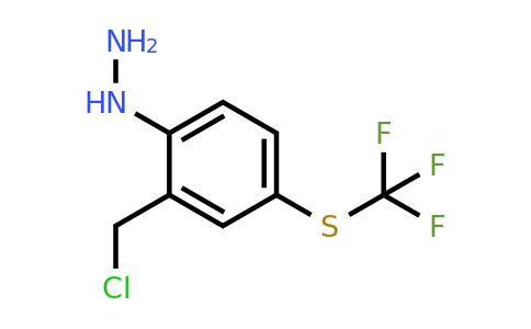 2-Hydrazinyl-5-(trifluoromethylthio)benzyl chloride
