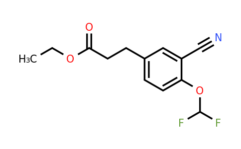 1806641-03-1 | Ethyl 3-(3-cyano-4-(difluoromethoxy)phenyl)propanoate
