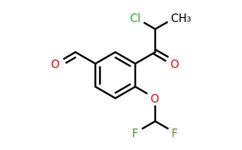 1806642-77-2 | 3-(2-Chloropropanoyl)-4-(difluoromethoxy)benzaldehyde