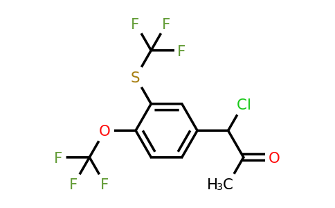 1806644-67-6 | 1-Chloro-1-(4-(trifluoromethoxy)-3-(trifluoromethylthio)phenyl)propan-2-one