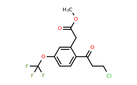 1806648-76-9 | Methyl 2-(3-chloropropanoyl)-5-(trifluoromethoxy)phenylacetate
