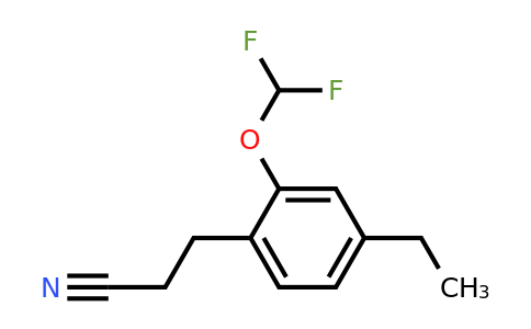 1806650-21-4 | 2-(Difluoromethoxy)-4-ethylphenylpropanenitrile