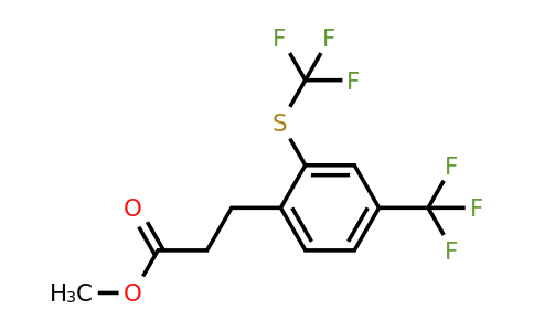 1806650-37-2 | Methyl 3-(4-(trifluoromethyl)-2-(trifluoromethylthio)phenyl)propanoate