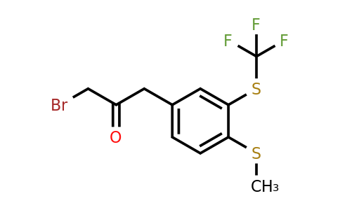 1806650-70-3 | 1-Bromo-3-(4-(methylthio)-3-(trifluoromethylthio)phenyl)propan-2-one