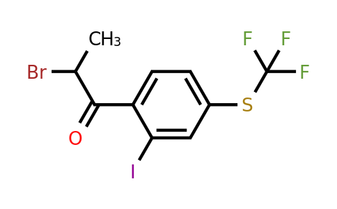 1806651-49-9 | 2-Bromo-1-(2-iodo-4-(trifluoromethylthio)phenyl)propan-1-one