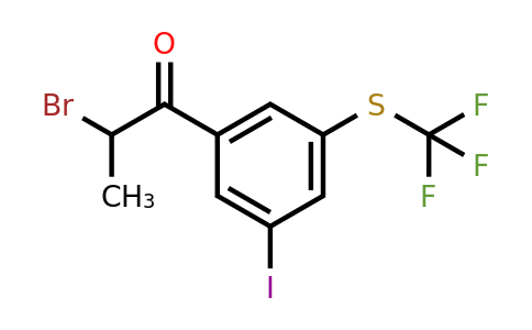 1806651-53-5 | 2-Bromo-1-(3-iodo-5-(trifluoromethylthio)phenyl)propan-1-one