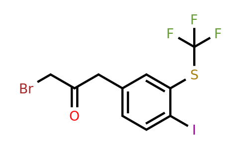 1806651-60-4 | 1-Bromo-3-(4-iodo-3-(trifluoromethylthio)phenyl)propan-2-one