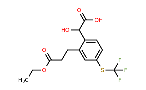 1806652-69-6 | 2-(3-Ethoxy-3-oxopropyl)-4-(trifluoromethylthio)mandelic acid