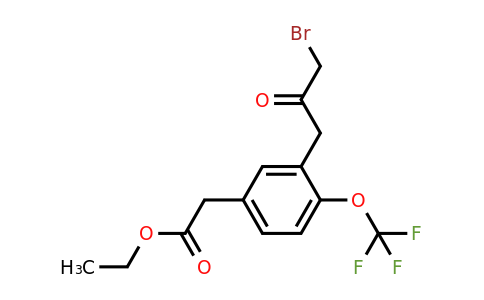 1806652-99-2 | Ethyl 3-(3-bromo-2-oxopropyl)-4-(trifluoromethoxy)phenylacetate