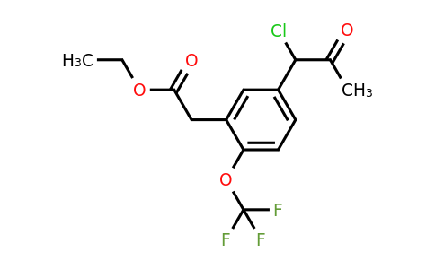 1806653-02-0 | Ethyl 5-(1-chloro-2-oxopropyl)-2-(trifluoromethoxy)phenylacetate