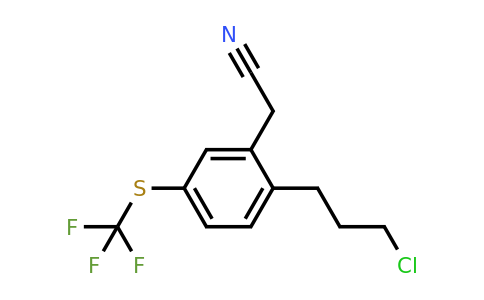 1806653-26-8 | 2-(3-Chloropropyl)-5-(trifluoromethylthio)phenylacetonitrile