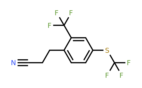 1806653-28-0 | 3-(2-(Trifluoromethyl)-4-(trifluoromethylthio)phenyl)propanenitrile