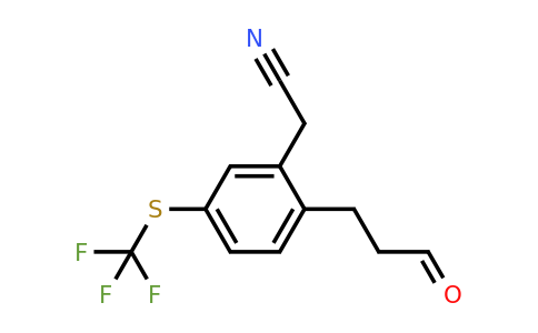 1806653-30-4 | 2-(3-Oxopropyl)-5-(trifluoromethylthio)phenylacetonitrile
