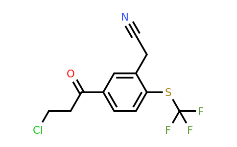1806653-33-7 | 5-(3-Chloropropanoyl)-2-(trifluoromethylthio)phenylacetonitrile