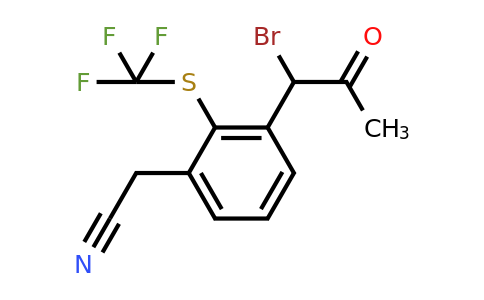 1806653-36-0 | 3-(1-Bromo-2-oxopropyl)-2-(trifluoromethylthio)phenylacetonitrile