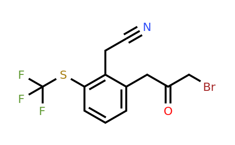 1806653-41-7 | 2-(3-Bromo-2-oxopropyl)-6-(trifluoromethylthio)phenylacetonitrile