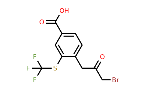 1806653-50-8 | 4-(3-Bromo-2-oxopropyl)-3-(trifluoromethylthio)benzoic acid