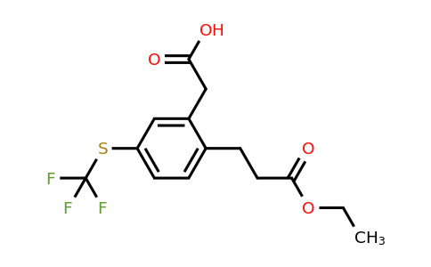 1806653-62-2 | 2-(3-Ethoxy-3-oxopropyl)-5-(trifluoromethylthio)phenylacetic acid