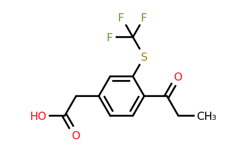 1806653-67-7 | 4-Propionyl-3-(trifluoromethylthio)phenylacetic acid
