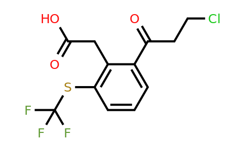 1806653-79-1 | 2-(3-Chloropropanoyl)-6-(trifluoromethylthio)phenylacetic acid