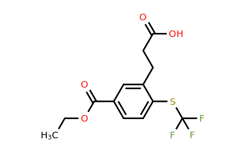 1806654-28-3 | Ethyl 3-(2-carboxyethyl)-4-(trifluoromethylthio)benzoate