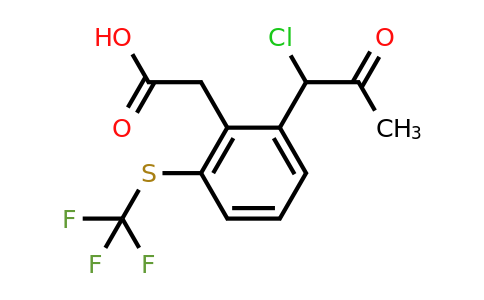 1806654-46-5 | 2-(1-Chloro-2-oxopropyl)-6-(trifluoromethylthio)phenylacetic acid
