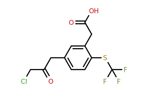 1806654-62-5 | 5-(3-Chloro-2-oxopropyl)-2-(trifluoromethylthio)phenylacetic acid