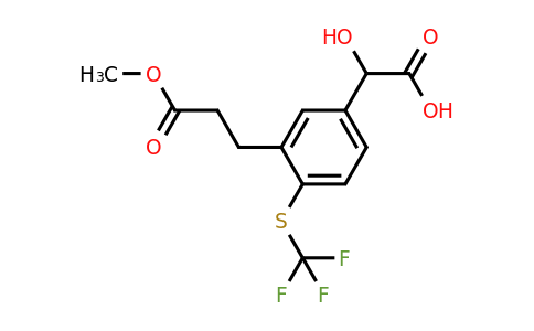 1806654-97-6 | 3-(3-Methoxy-3-oxopropyl)-4-(trifluoromethylthio)mandelic acid