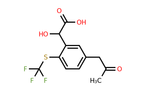 1806655-82-2 | 5-(2-Oxopropyl)-2-(trifluoromethylthio)mandelic acid