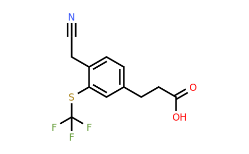 1806656-34-7 | 4-(2-Carboxyethyl)-2-(trifluoromethylthio)phenylacetonitrile