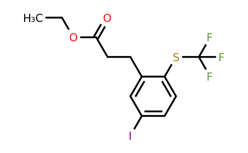 1806656-43-8 | Ethyl 3-(5-iodo-2-(trifluoromethylthio)phenyl)propanoate