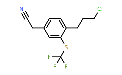 1806656-72-3 | 4-(3-Chloropropyl)-3-(trifluoromethylthio)phenylacetonitrile