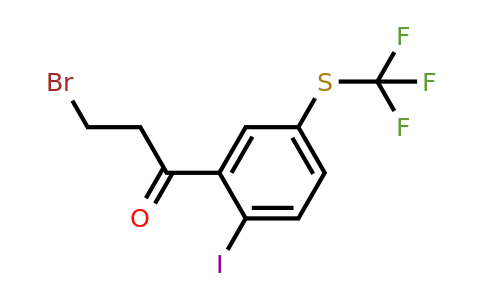 1806656-82-5 | 3-Bromo-1-(2-iodo-5-(trifluoromethylthio)phenyl)propan-1-one