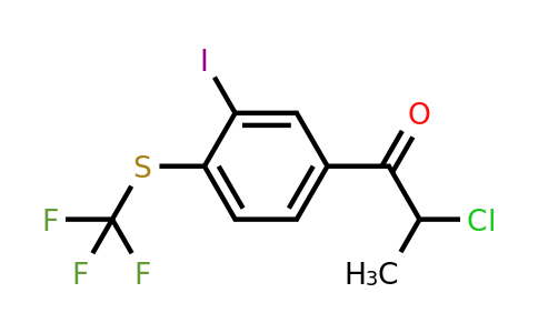 1806656-89-2 | 2-Chloro-1-(3-iodo-4-(trifluoromethylthio)phenyl)propan-1-one