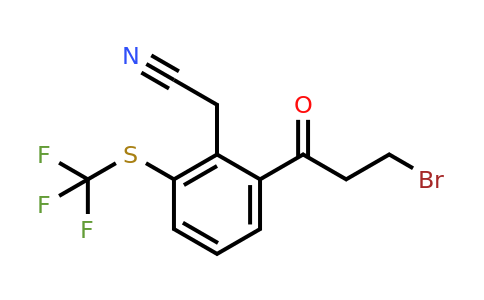 1806656-96-1 | 2-(3-Bromopropanoyl)-6-(trifluoromethylthio)phenylacetonitrile