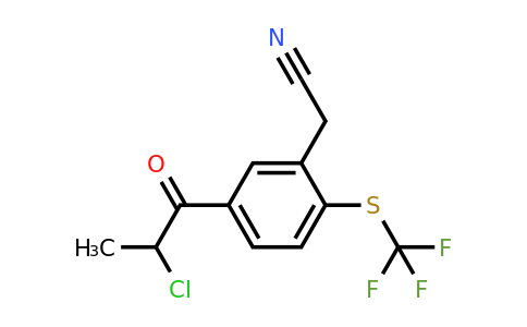 1806657-01-1 | 5-(2-Chloropropanoyl)-2-(trifluoromethylthio)phenylacetonitrile