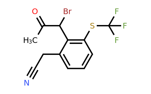 1806657-10-2 | 2-(1-Bromo-2-oxopropyl)-3-(trifluoromethylthio)phenylacetonitrile