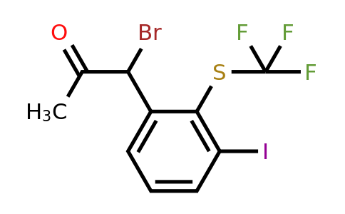 1806657-11-3 | 1-Bromo-1-(3-iodo-2-(trifluoromethylthio)phenyl)propan-2-one
