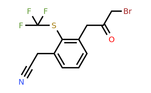 1806657-16-8 | 3-(3-Bromo-2-oxopropyl)-2-(trifluoromethylthio)phenylacetonitrile