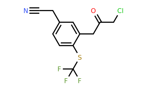 1806657-29-3 | 3-(3-Chloro-2-oxopropyl)-4-(trifluoromethylthio)phenylacetonitrile