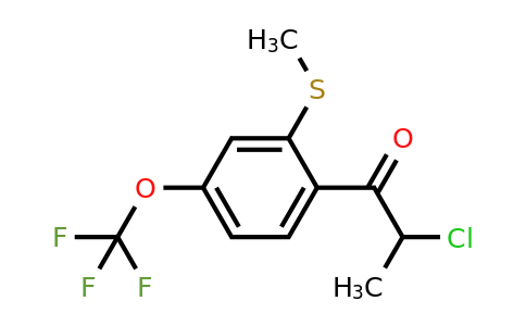 1806658-21-8 | 2-Chloro-1-(2-(methylthio)-4-(trifluoromethoxy)phenyl)propan-1-one
