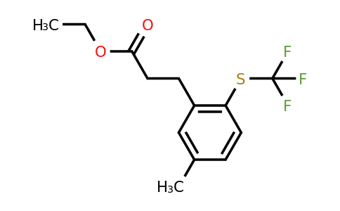 1806658-36-5 | Ethyl 3-(5-methyl-2-(trifluoromethylthio)phenyl)propanoate